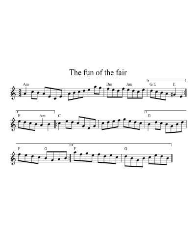 The fun of the fair sheet music preview