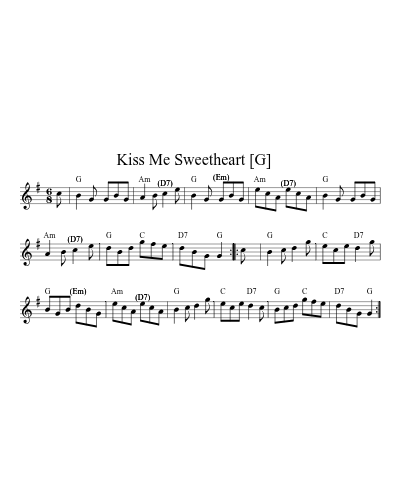 Kiss Me Sweetheart    (A)