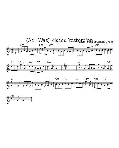 (As I Was) Kissed Yestere'en (Version 3)