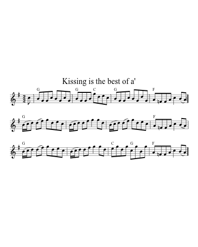 Kissing is the best of a' (Version 2)