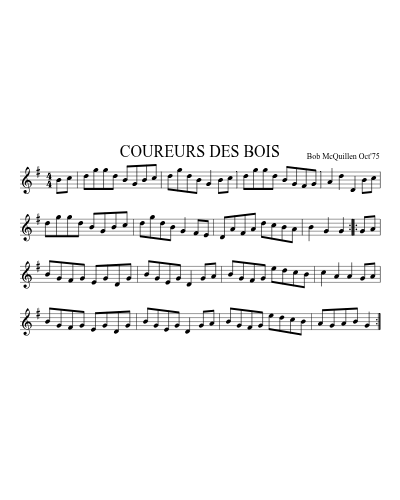 COUREURS DES BOIS preview