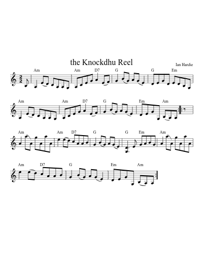 the Knockdhu Reel sheet music preview