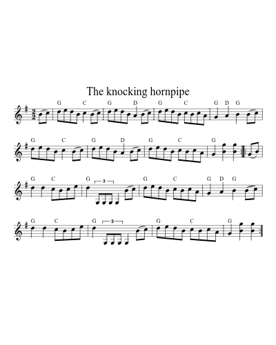 The knocking hornpipe (Version 2) sheet music preview