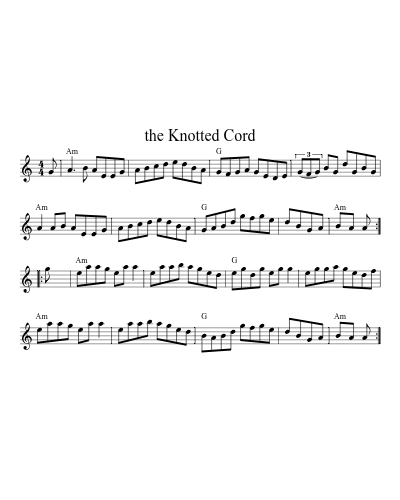 The Knotted Cord (Version 4) sheet music preview