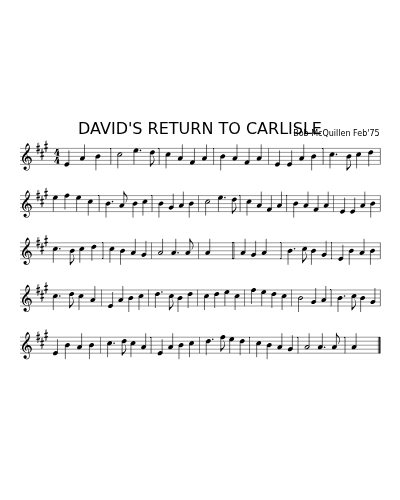 DAVID'S RETURN TO CARLISLE