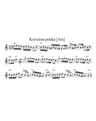 Koiviston polska   [Am]