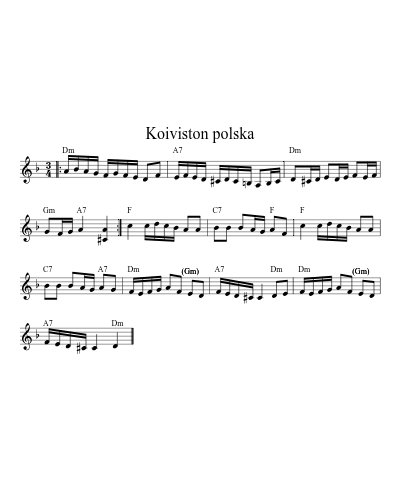 Koiviston polska (Version 6) sheet music preview