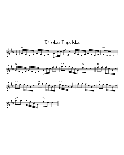 K\"okar Engelska
