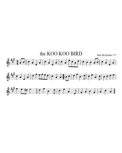 the KOO KOO BIRD (Koo Koo Bird) sheet music preview