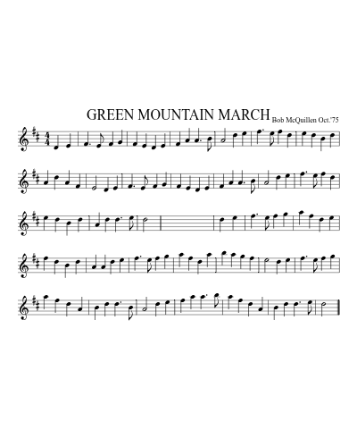 GREEN MOUNTAIN MARCH preview