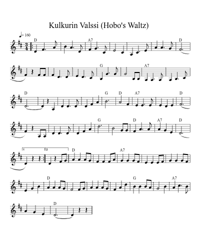 Kulkurin Valssi  (Hobo's Waltz)