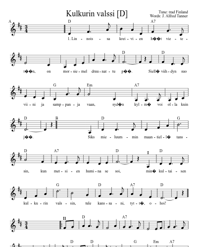 Kulkurin valssi   [D]