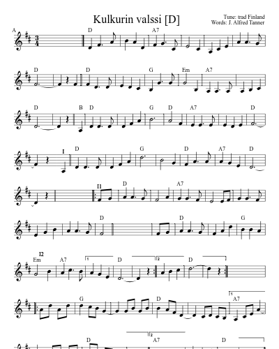 Kulkurin valssi   [D] (Version 3)