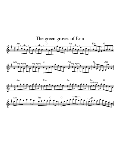 The green groves of Erin