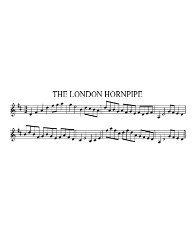 THE LONDON HORNPIPE sheet music preview