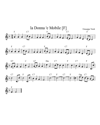 la Donna 'e Mobile    [F] preview