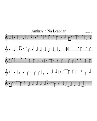 AmhrÃ¡n Na Leabhar