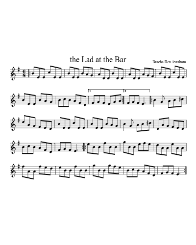 the Lad at the Bar sheet music preview