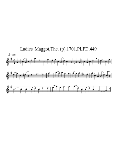 Ladies' Maggot,The. (p).1701.PLFD.449