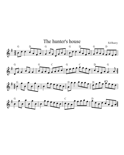 The Hunter's House (Version 2) sheet music preview