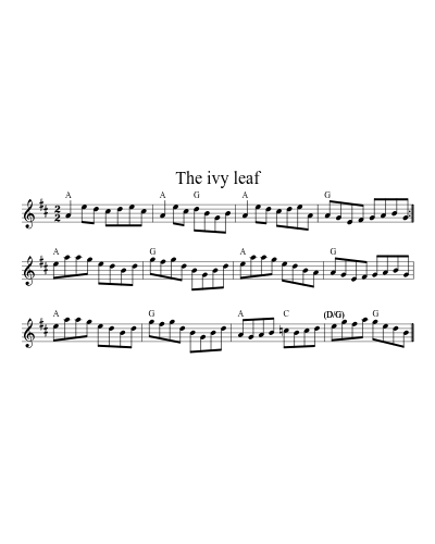 The ivy leaf sheet music preview