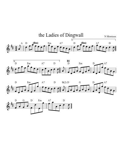 the Ladies of Dingwall sheet music preview