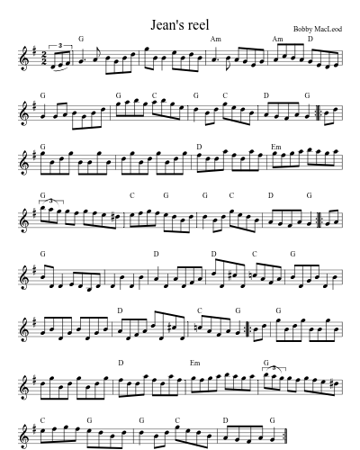 Jean's Reel (Version 2) preview