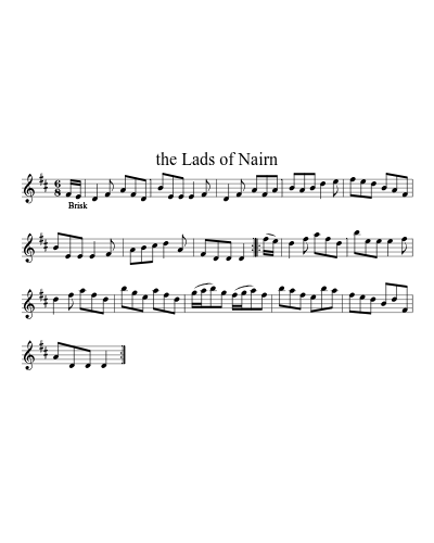 the Lads of Nairn sheet music preview