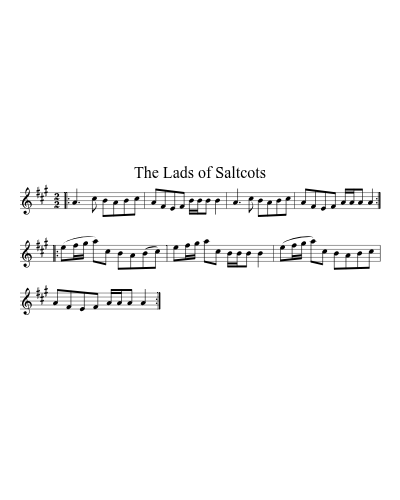 the Lads of Saltcots (Version 3) sheet music preview