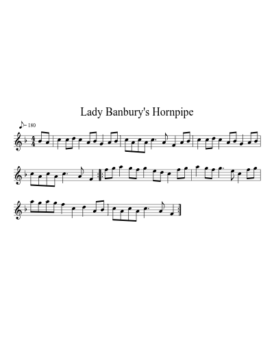 Lady Banbury's Hornpipe