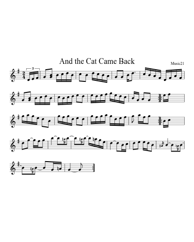 And the Cat Came Back