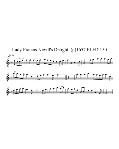 Lady Francis Nevill's Delight. (p)1657.PLFD.150
