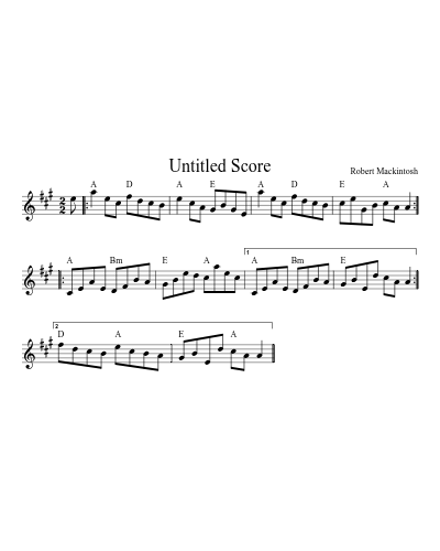 Lady Harriet Hopes Reel0 (Version 2) sheet music preview