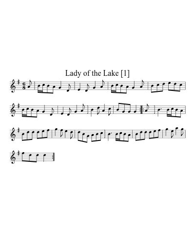 Lady of the Lake [1] sheet music preview