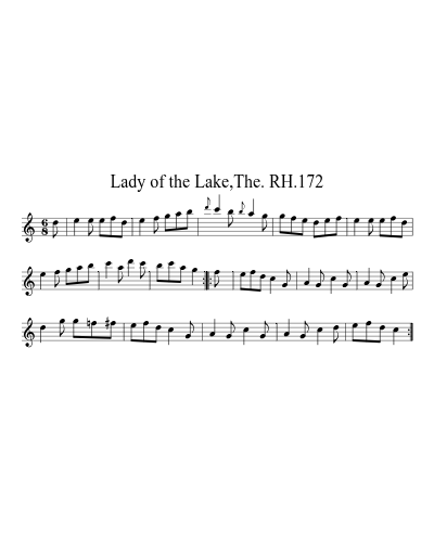 Lady of the Lake,The. RH.172 sheet music preview