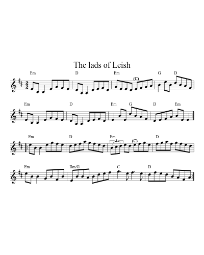 The lads of Leish sheet music preview