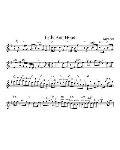 Lady Ann Hope (Version 2)