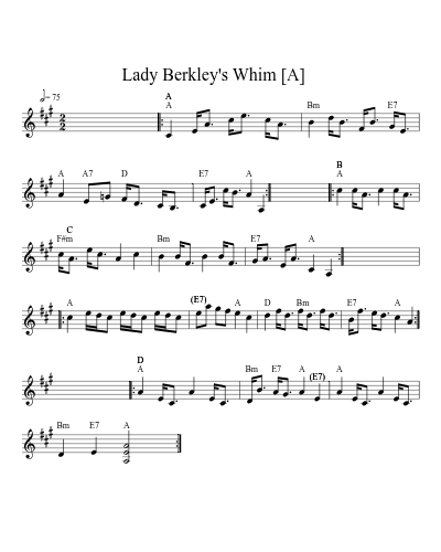 Lady Berkley's Whim    (G)