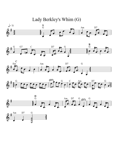 Lady Berkley's Whim    (G) (Version 2)