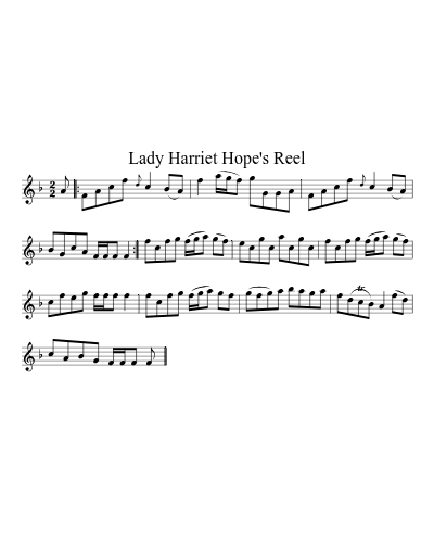Lady Harriet Hope's Reel (Version 3)