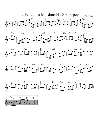 Lady Louisa Macdonald's Strathspey (Version 5)
