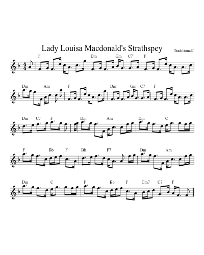 Lady Louisa Macdonald's Strathspey (Version 6)