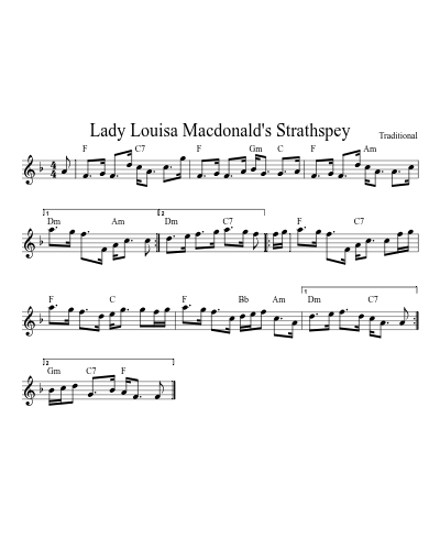 Lady Louisa Macdonald's Strathspey (Version 7)