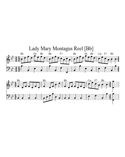 Lady Mary Montagus Reel   [Bb]