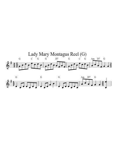 Lady Mary Montagus Reel   (G)