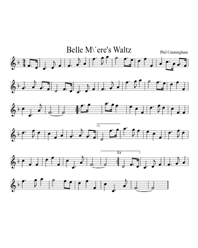 Belle M\`ere's Waltz (Andy M Stewarts Reel)