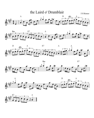 the Laird o' Drumblair sheet music preview
