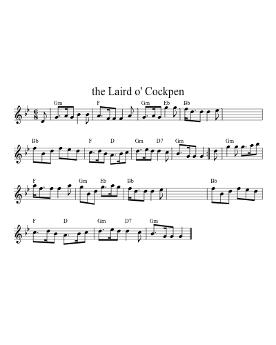 The laird o' cockpen (Version 7) sheet music preview
