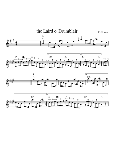 the Laird o' Drumblair (Version 2) sheet music preview