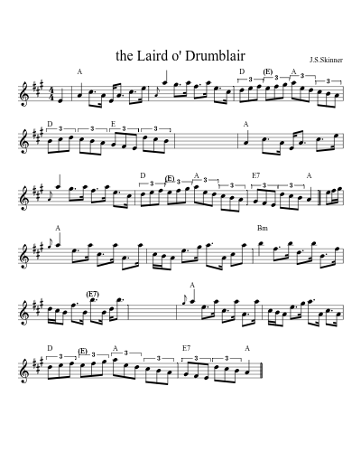 the Laird o' Drumblair (Version 3) sheet music preview